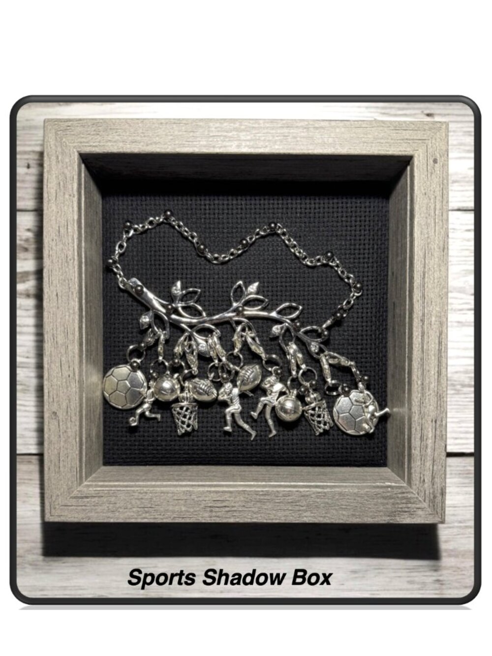 BellaRosaMariaBoutique™ - “Handmade Exclusive” Sports Charm Décor Shadow Box